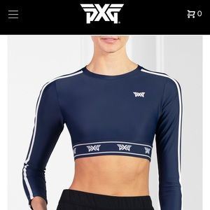 PXG crop logo tape top from new arrivals spring 2022 size small NWT